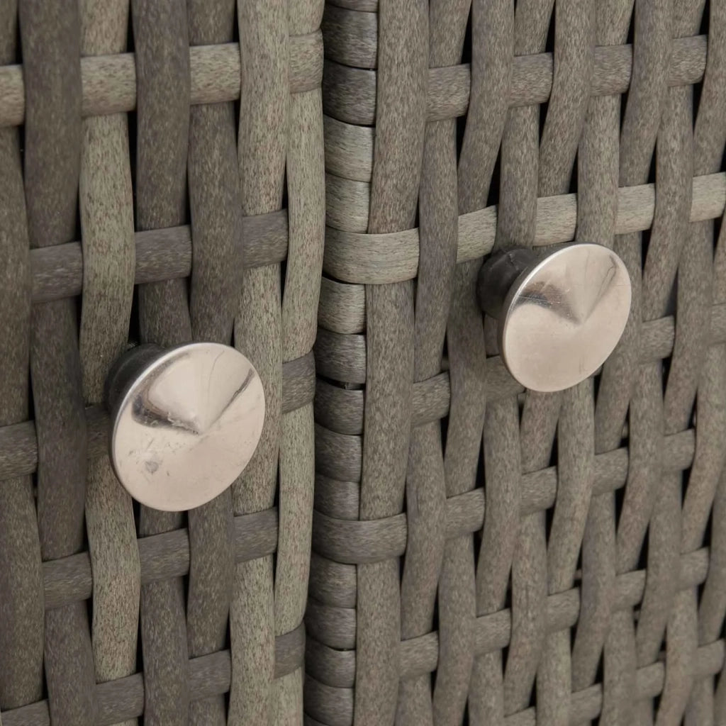 Armadietto Grigio 70 x 50 x 87 cm Poliestere e Rattan Roly 42026913