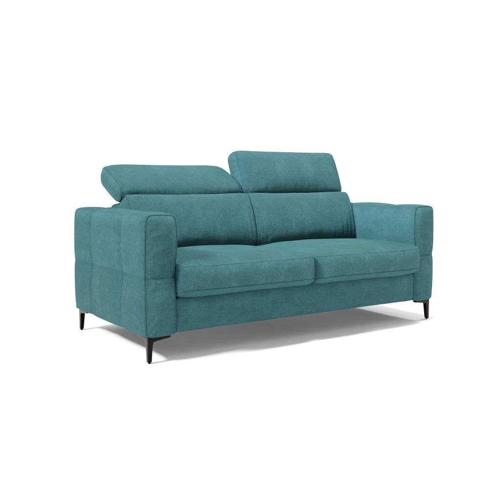 Gardenia Divano letto materasso alto 18 cm con poggiatesta reclinabili e rivestimento impermeabile T02 218 cm (mat. 160x197) azzurro