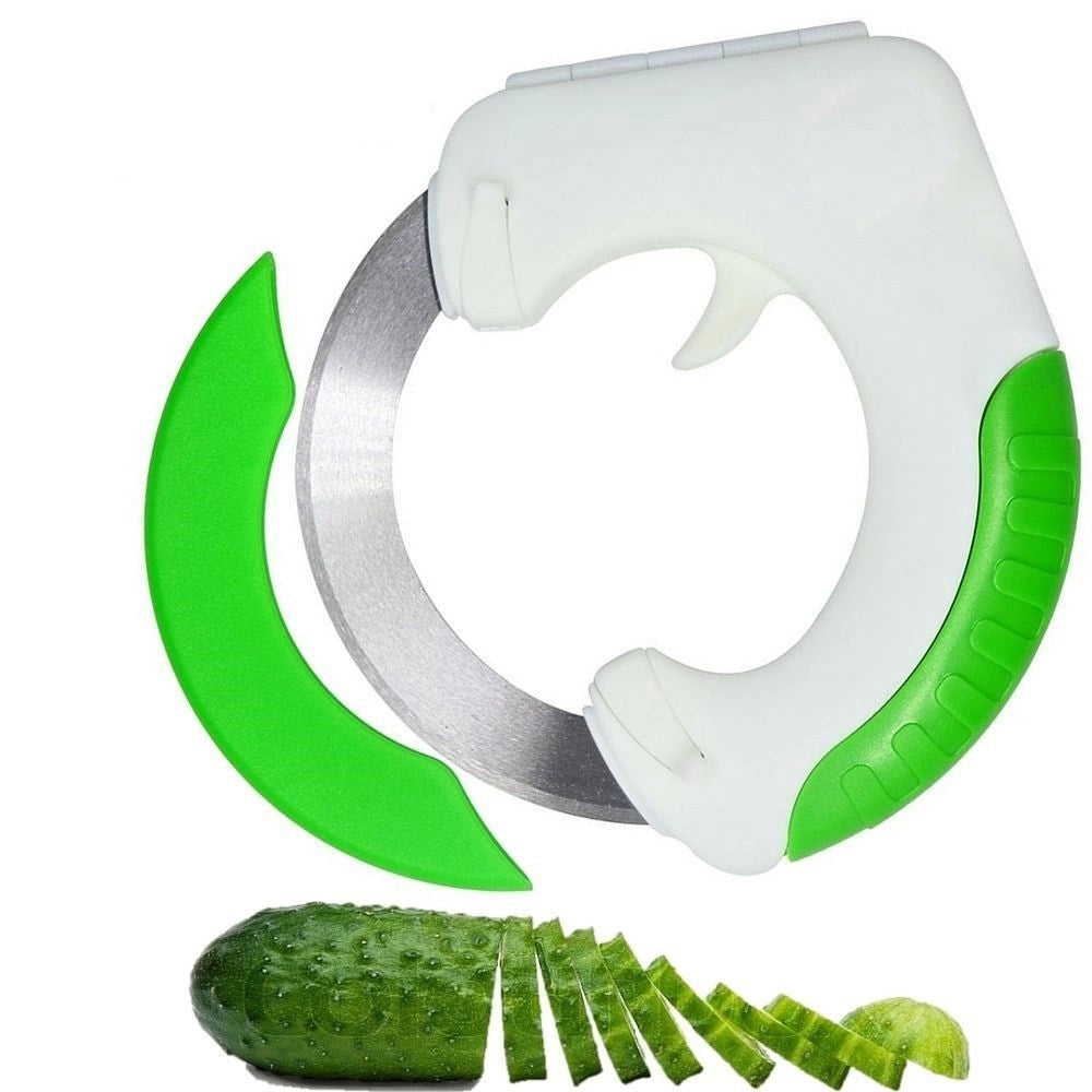 Trade Shop - Coltello Rotante Ruota Con Lama In Acciaio Inox Per Pizza Verdure Carne 15200 -