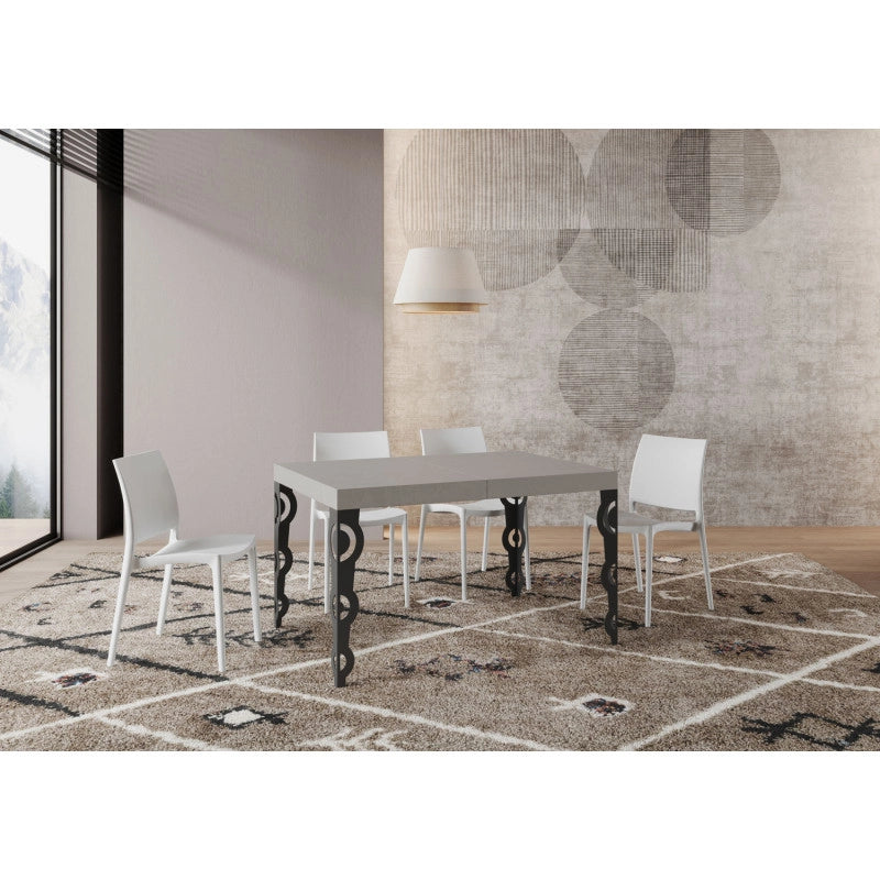 Tavolo allungabile 120/380x90 cm Karamay telaio Antracite - Cashmere