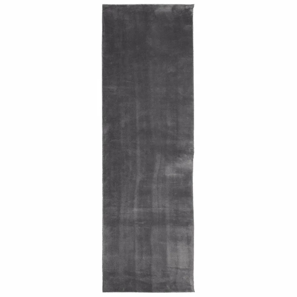 Tappeto a Pelo Corto HUARTE Morbido Lavabile Antracite 80x250cmcod mxl 109624