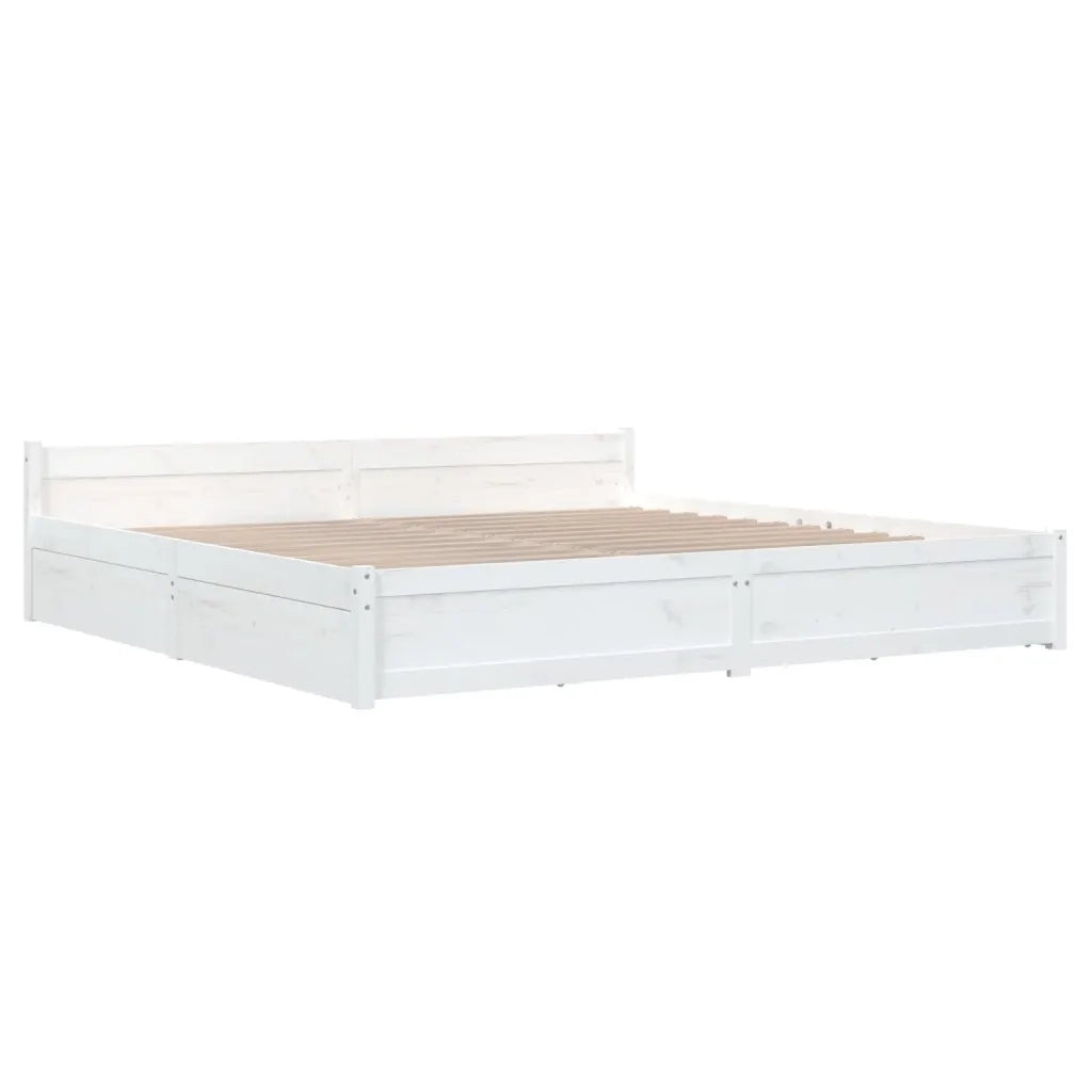 Giroletto con Cassetti Bianco 150x200 cm Super King 3103575