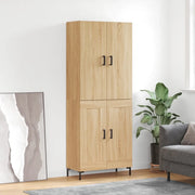 Credenza-Buffet-Armadio da cucina Rovere Sonoma 69,5x34x180 cm in Legno Multistrato 398155