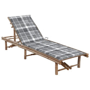 Lettino Prendisole da Giardino con Cuscino in BambÃ¹ cod mxl 67076