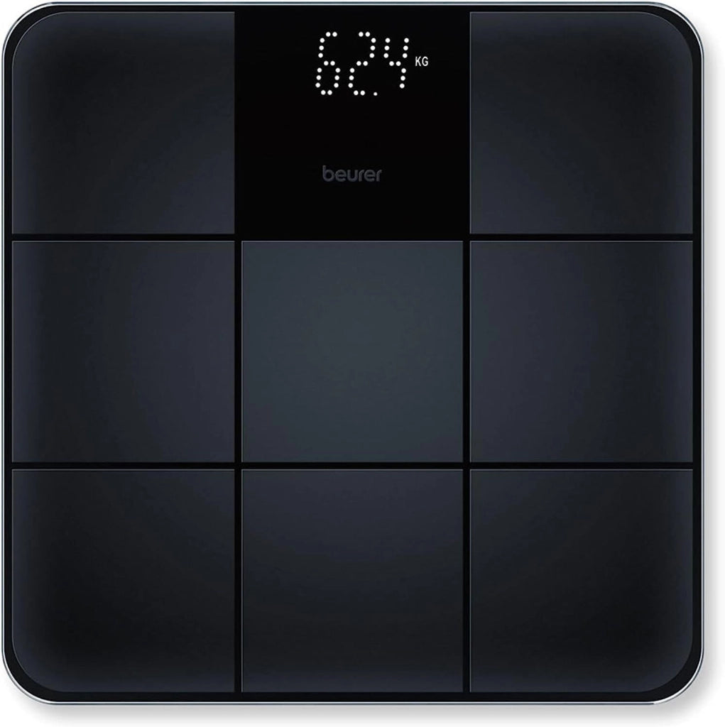 Beurer GS 235 Bilancia in Vetro con Superficie Antiscivolo e Magic Display, nero