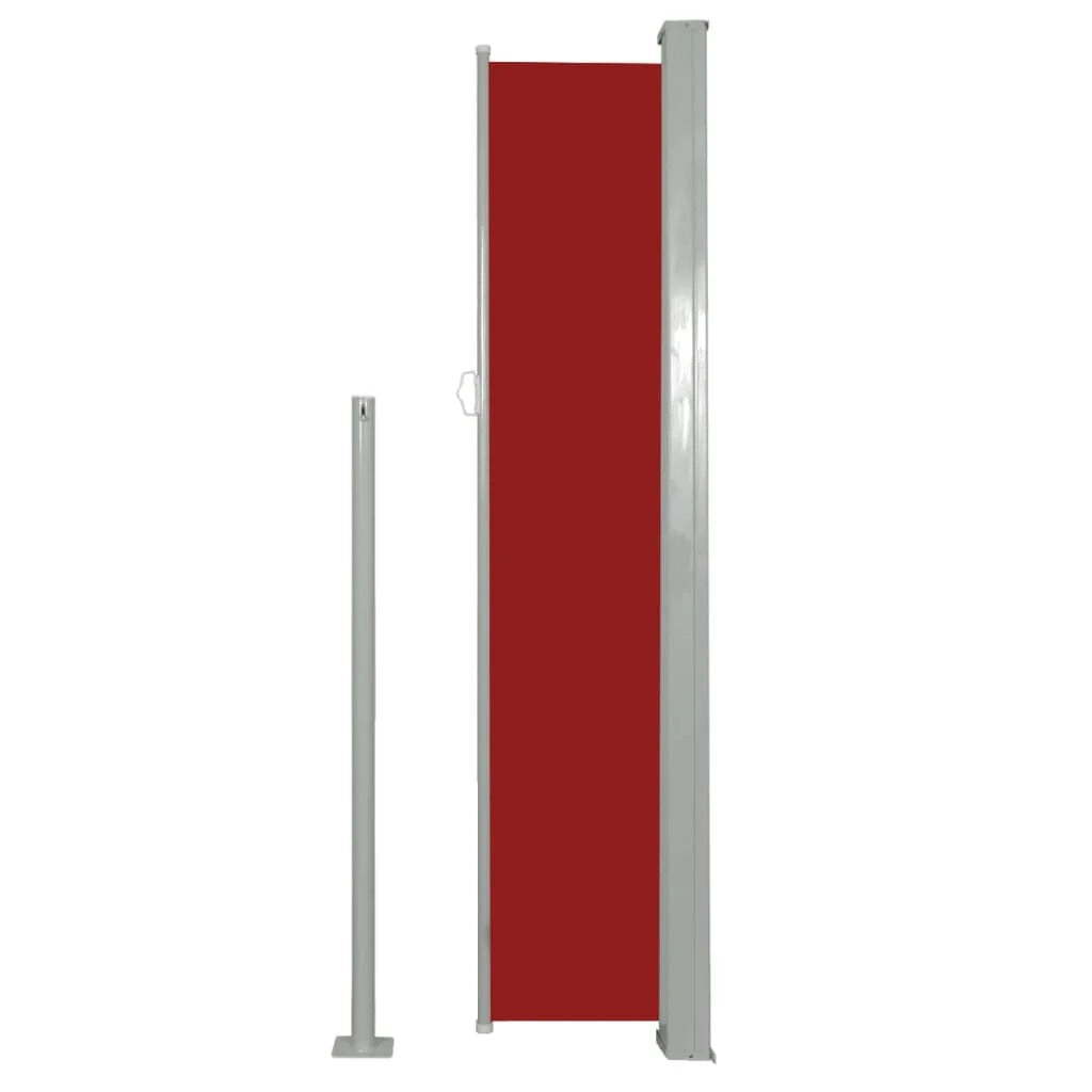 Tenda da sole laterale retrattile/schermo privacy per patio giardino terrazza balcone 160 x 500 cm rosso 02_0007097