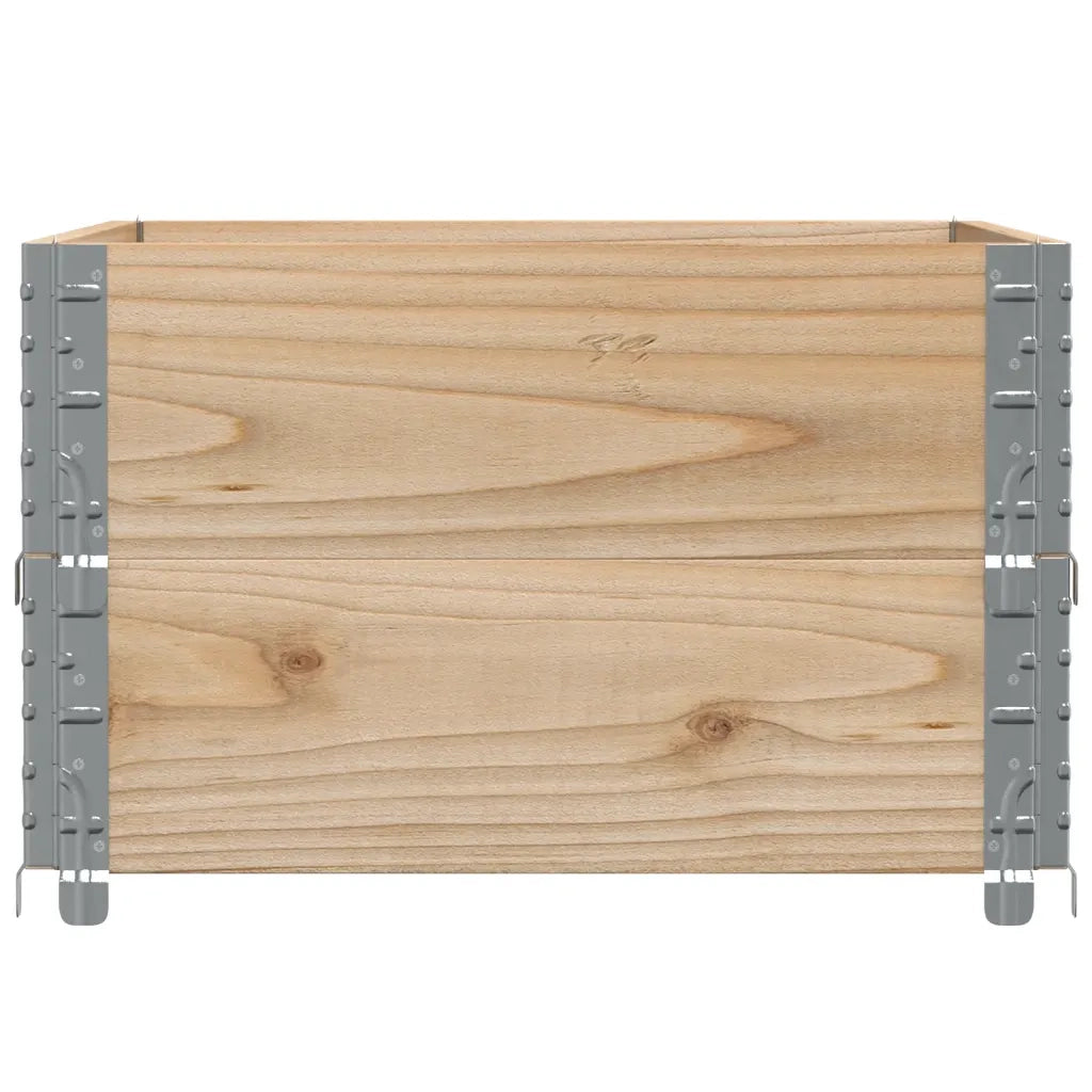 Paretali per Pallet 2 pz 80x60 cm in Legno Massello di Pino