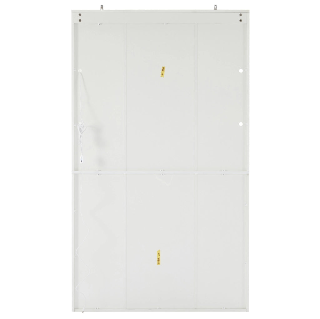 Vetrina moderna 100 x 35 x 170 cm bianca lucida in MDF con LED e vetro temperato