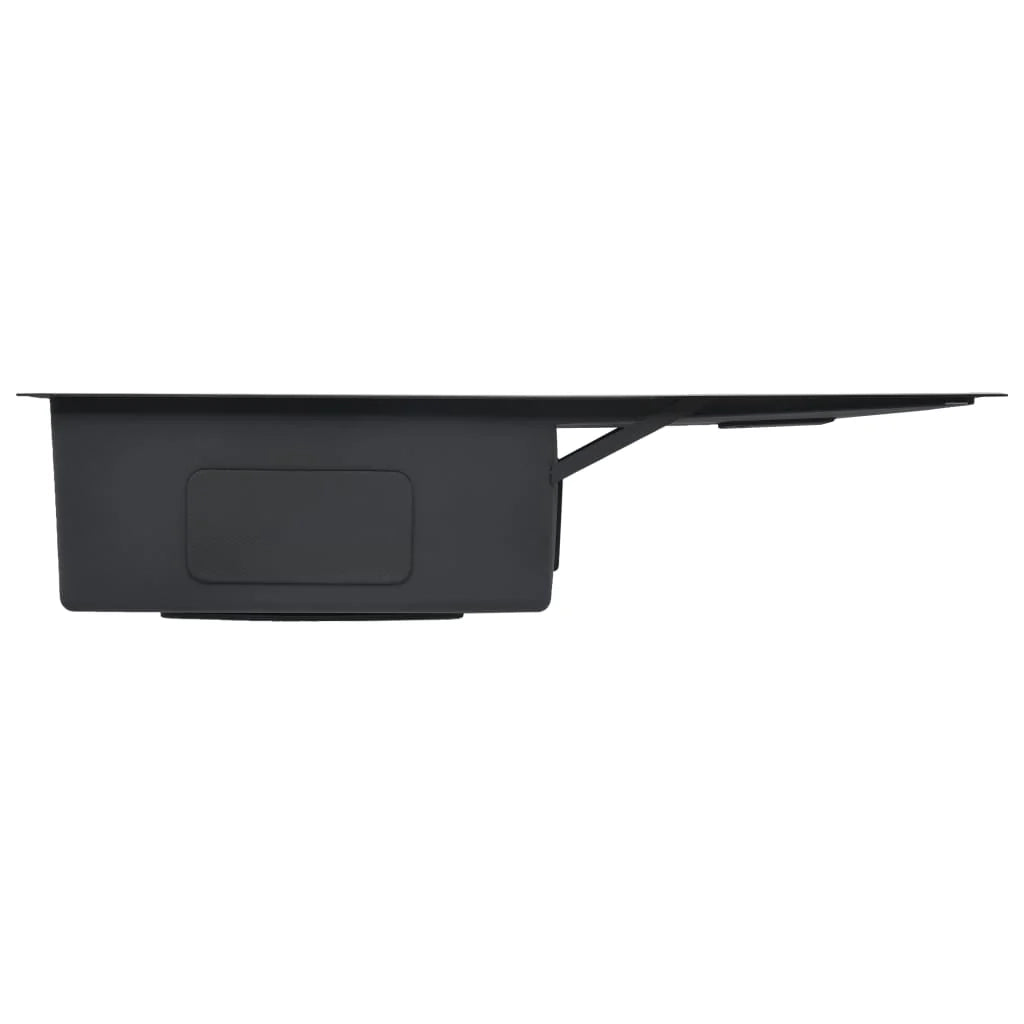 Lavello da cucina fatto a mano con filtro in acciaio inox nero 02_0002371