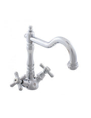 MORAVA RETRO miscelatore lavabo girevole in cromo senza sifone