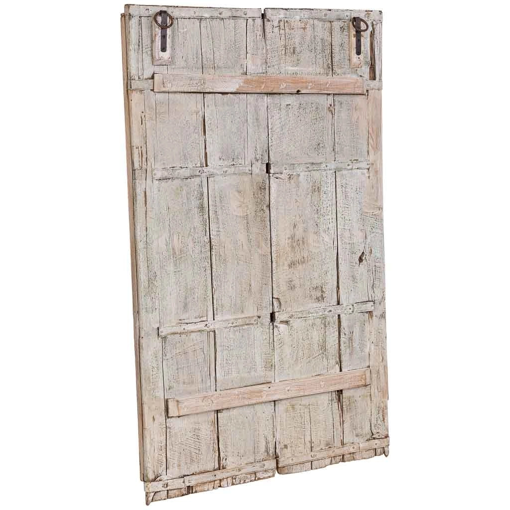 Porta in legno fatta a mano con decoro verde e rosso, 100x11x168h cm