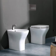 Set sanitari in ceramica bianco h 47  con sedile e bidet Evolution Sanitosco