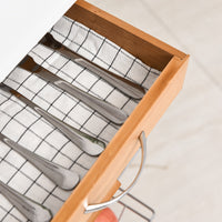 Carrello da Cucina 1 Cassetto 4 Cestelli 47x37x83 cm in Legno Marrone