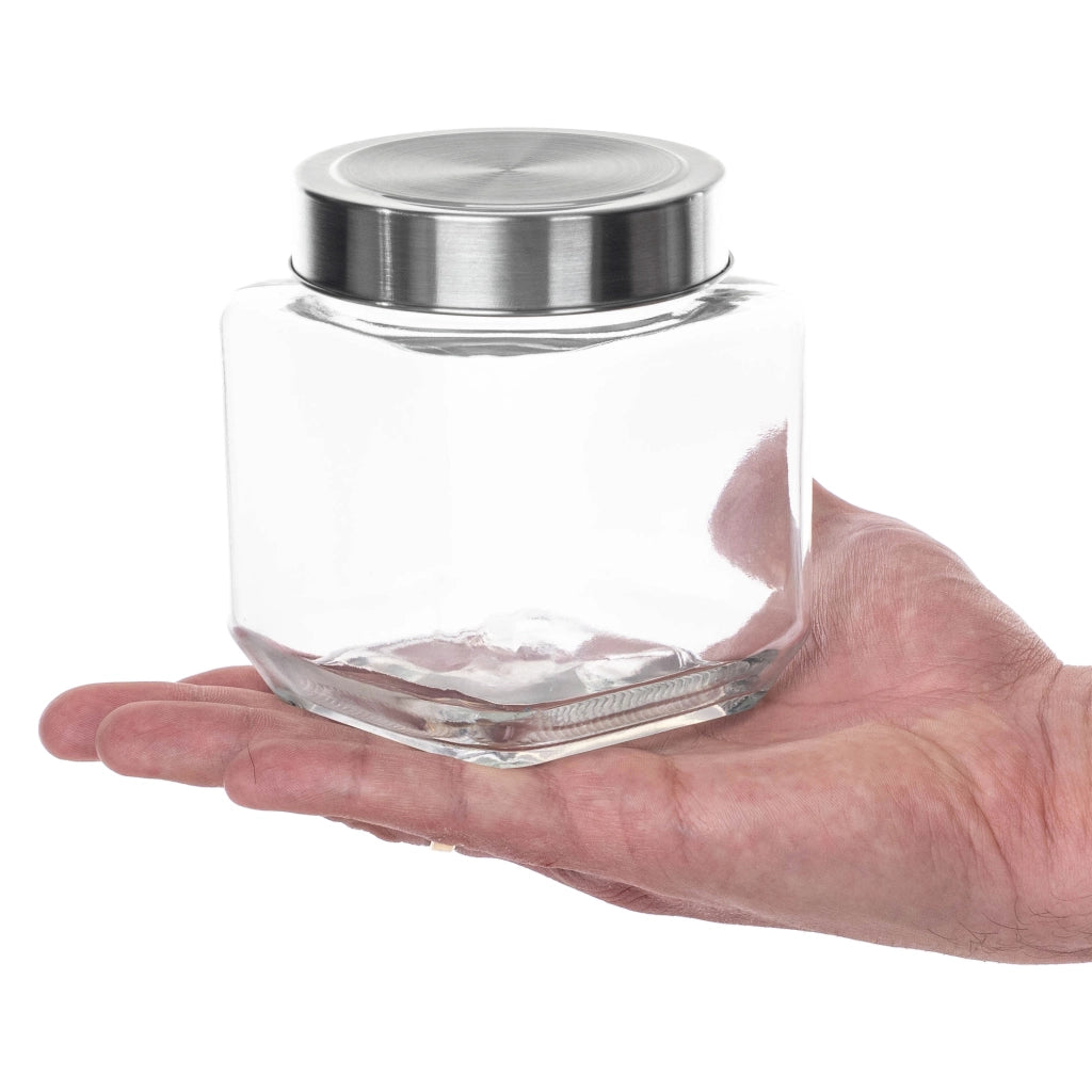 Contenitore per alimenti in vetro KADAX con coperchio, 500 ml, per prodotti sfusi.