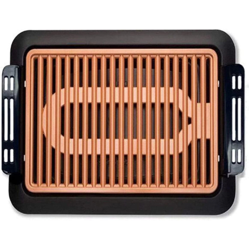 Trade Shop - Griglia Elettrica Antifumo 1000w Q-hb67 Grill Senza Fumi Piastra Antiaderente -