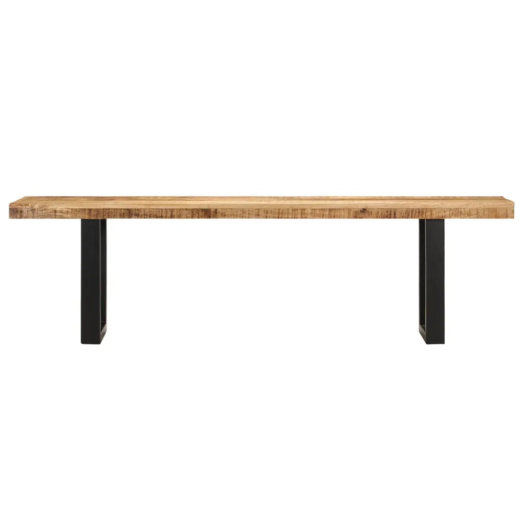Panca 160 cm in Legno Massello di Mango e Acciaio 286461