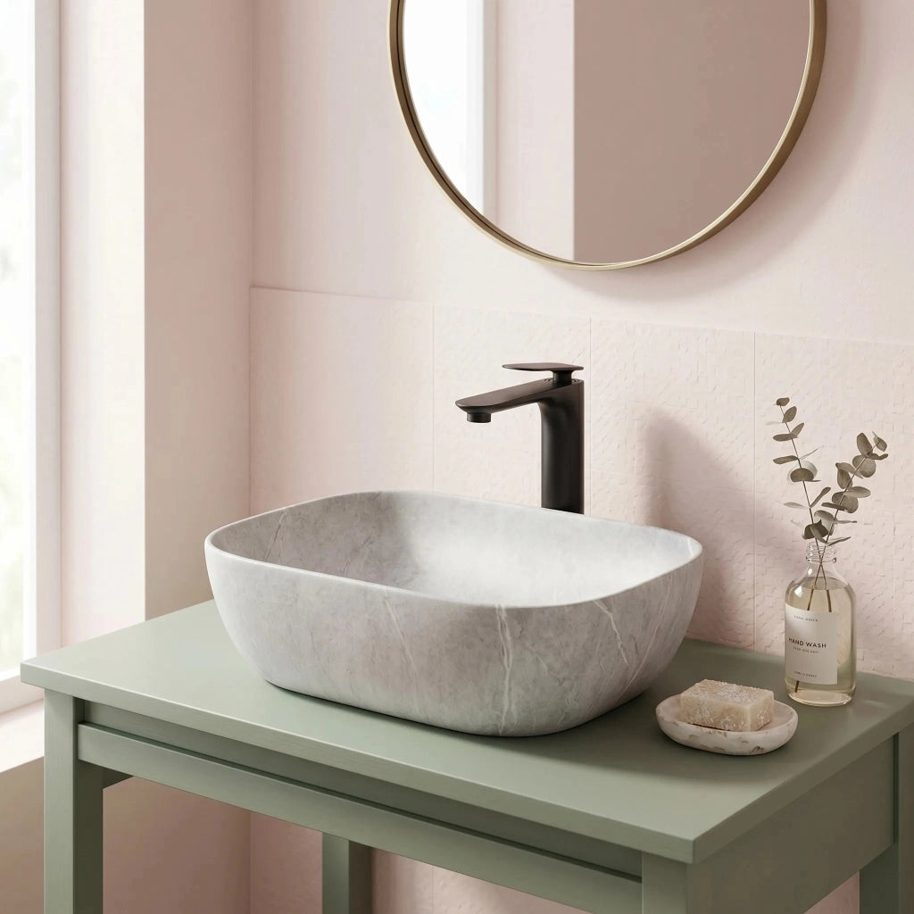 Lavabo Da Appoggio Rea Livia Grey