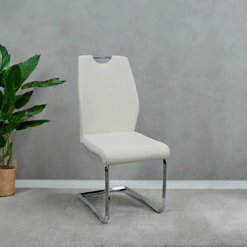 Marvin Sedia Edda con Struttura in Metallo e Seduta Imbottita di Design Moderno per Casa Ufficio Sal 1 SEDIA EDDA BIANCO