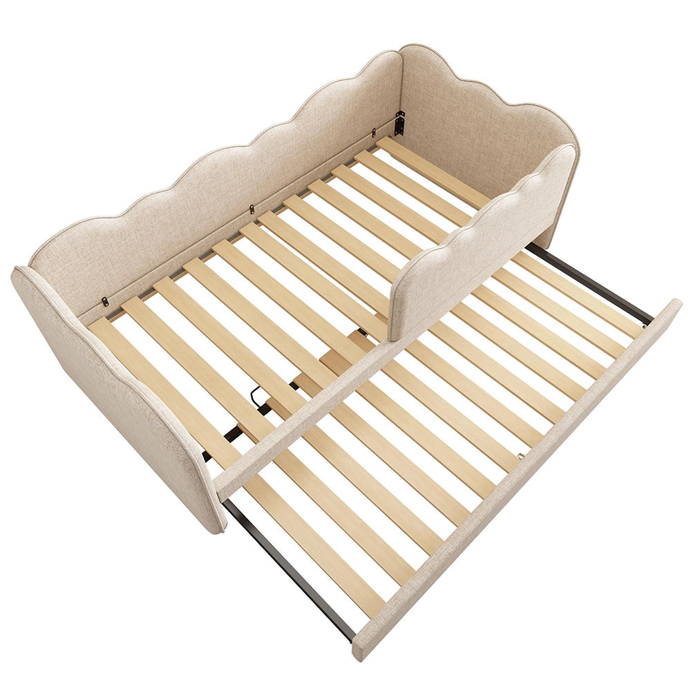 Divano letto 90x190cm?- Xylo - giorno gigogne lino beige