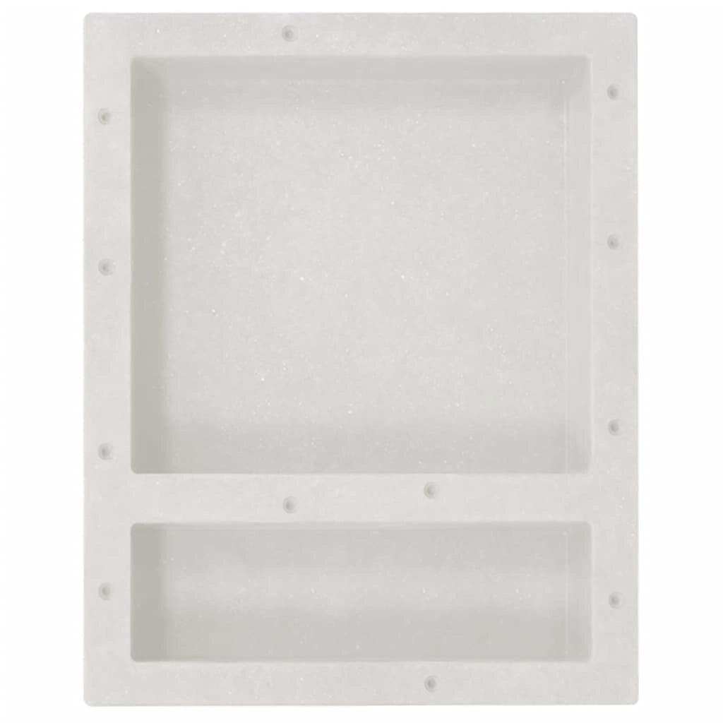 Nicchia da Doccia con 2 Scomparti Bianco Opaco 41x51x10 cm 151396