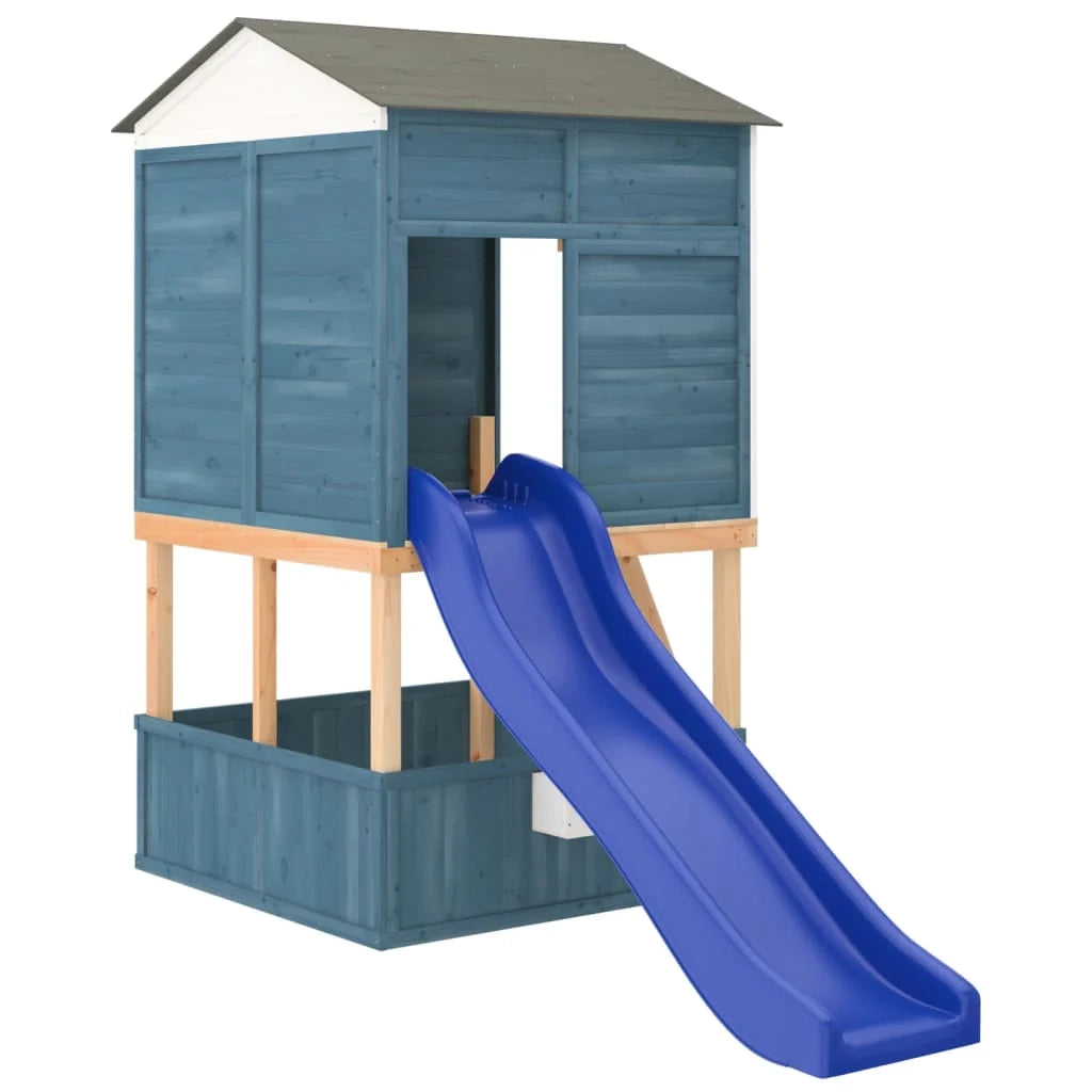 Casetta da gioco per esterni con scivolo altalene robuste giochi da giardino 145 x 131,5 x 218,5 cm legno massello di abete 02_0004624