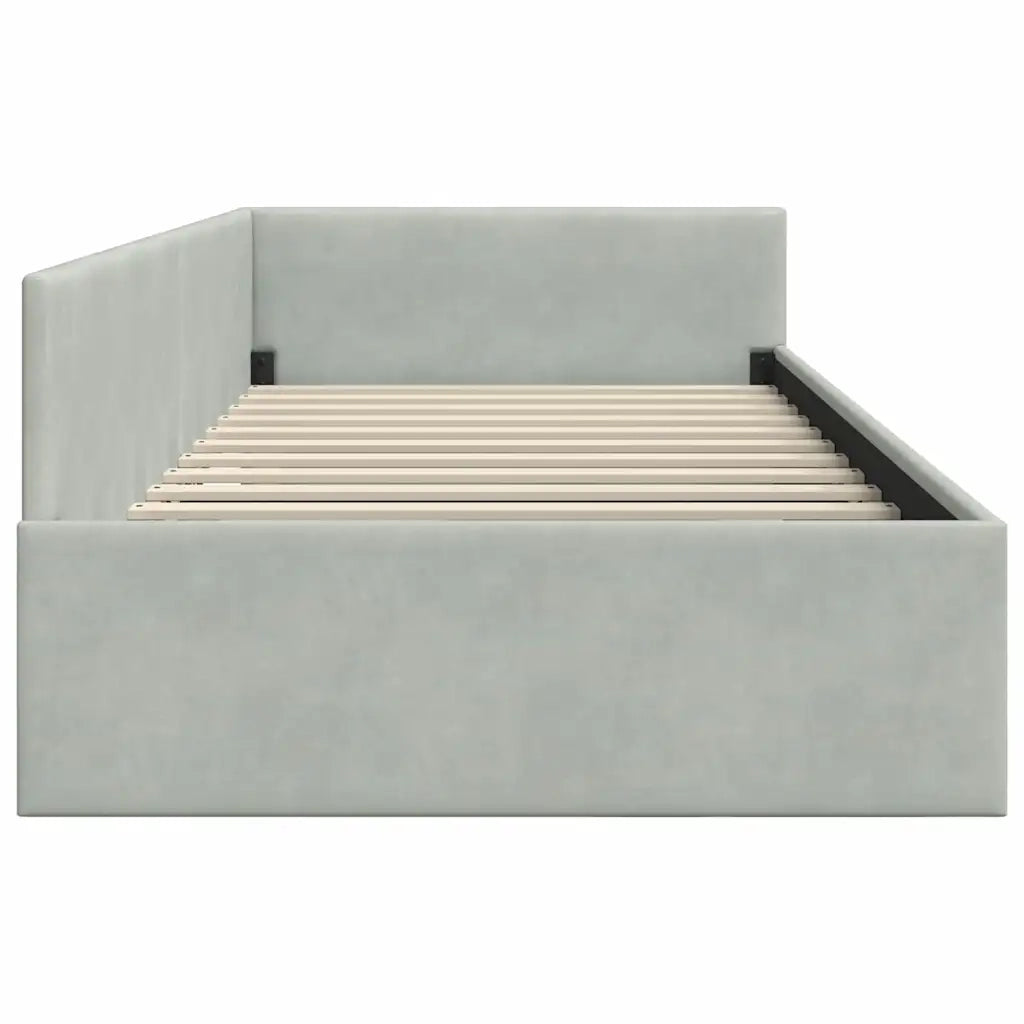 Cornice del letto ad angolo Grigio chiaro 80 cm x 200 cm