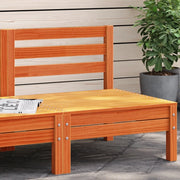 Divano Senza Braccioli da Giardino-Sofa da Giardino-Divano da esterno Marrone Cera Massello Pino