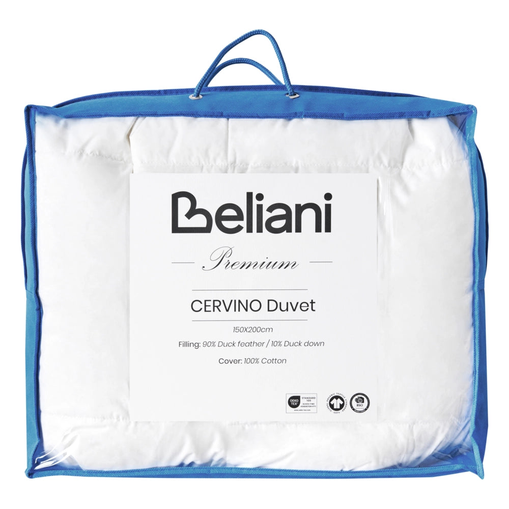 Piumino leggero in piuma d'oca bianco 150 x 200 cm primavera estate