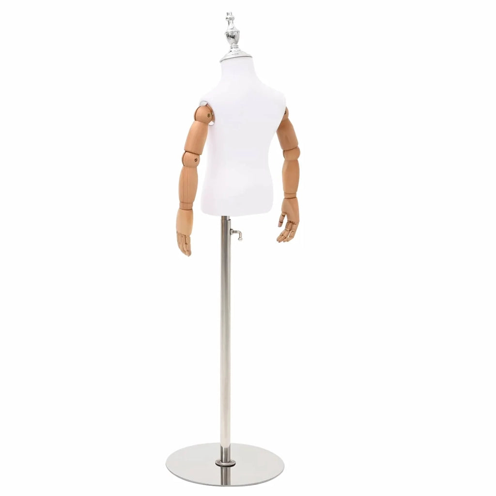Manichino Regolabile 120-157 cm con Base Unisex PP Bianco 42041713