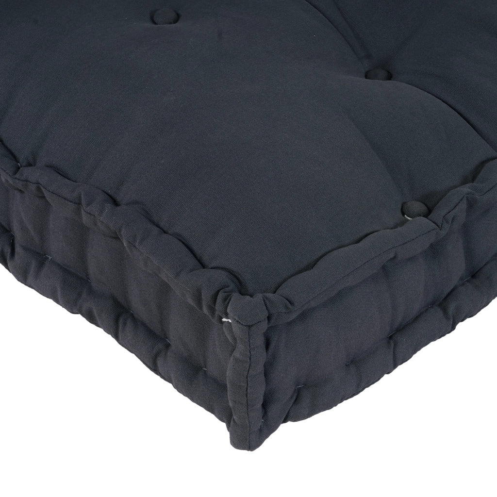 Cuscino per divano pallet  con braccioli e schienale in tessuto antracite