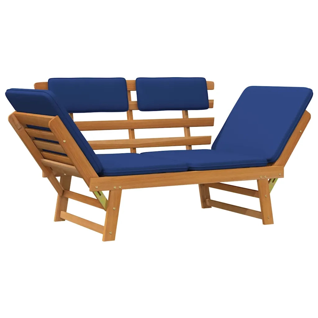 Panca da Giardino Cuscini 2-in-1 190 cm Legno Massello d'Acacia 312120