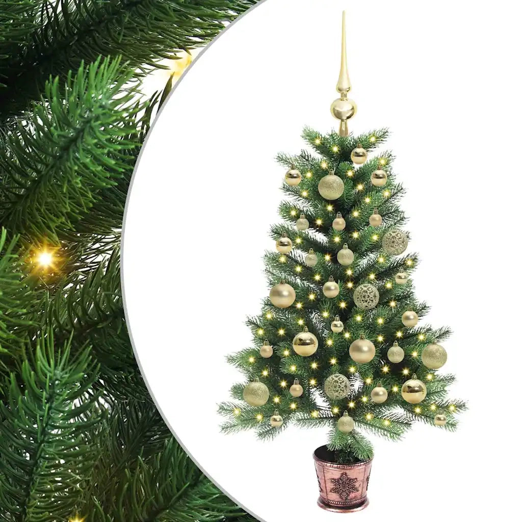 Albero di Natale con 150 LED con supporto Verde 90 cm PE 3396304