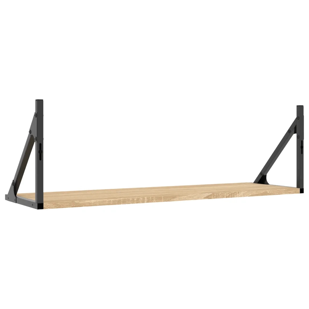 Mensole da parete 2 pz Rovere Sonoma 80x25x25,5 cm Legno ingegnerizzato 836339