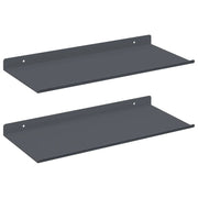 2 pz Mensola | Ripiano | Scaffale sospesa Antracite 40 x 18 x 2,5 cm Acciaio