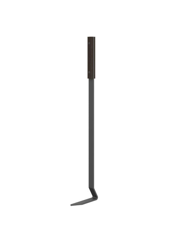 Set attrezzi per camino 3 pezzi in acciaio e legno Nero - Set 4 L