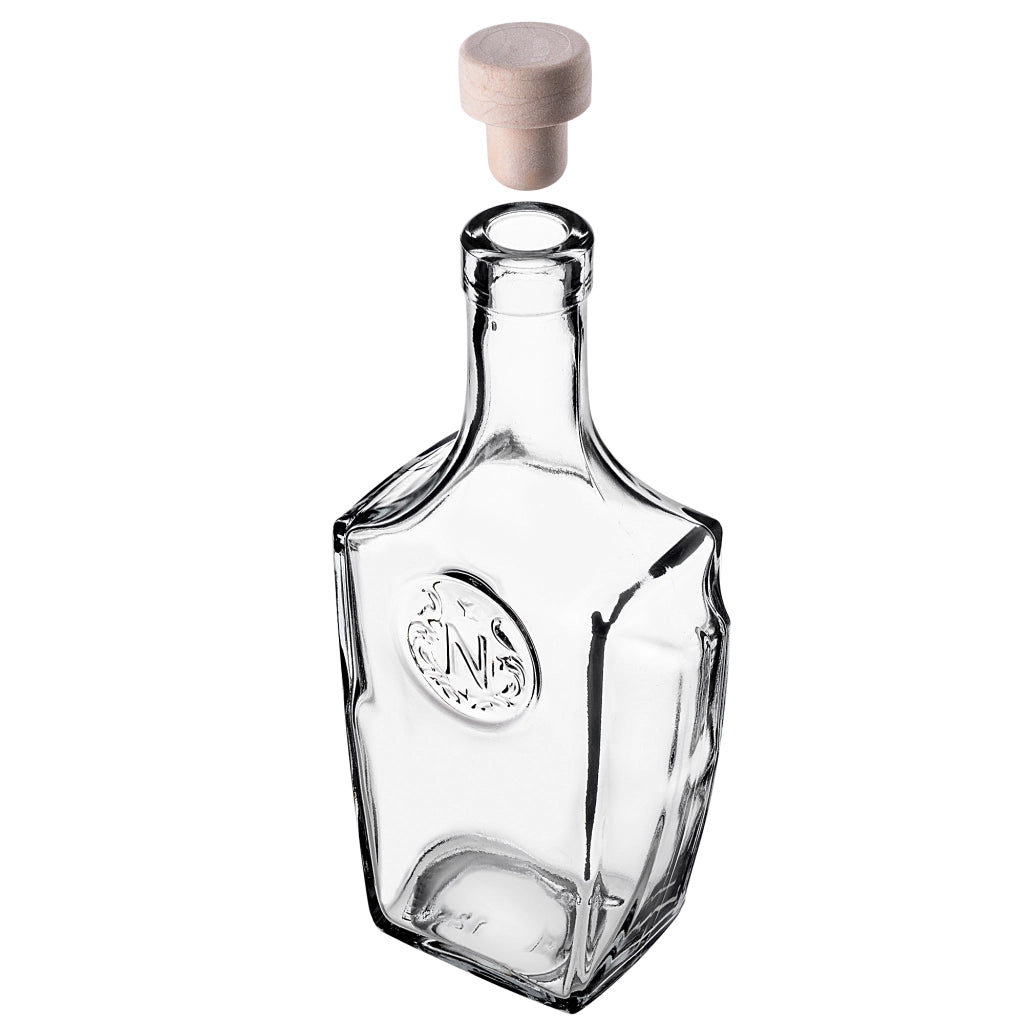 Bottiglie di vetro KADAX da 500 ml (0,5 l) per vino, liquori, moonshine, whisky, 50 pezzi con tappo di sughero