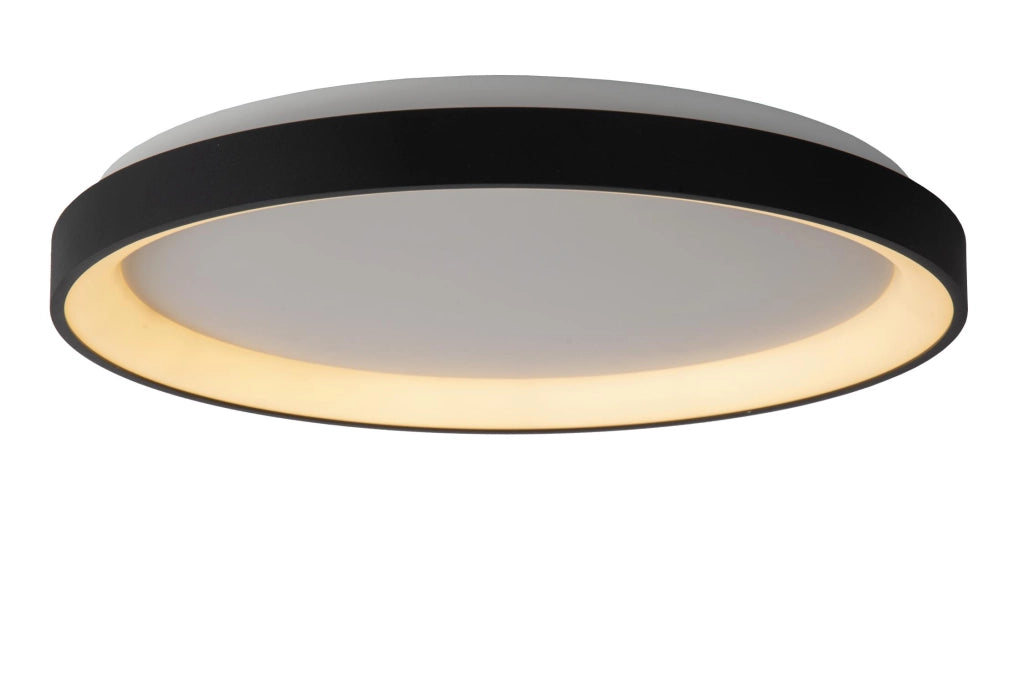 Plafoniera LED rotonda nera 38W luce calda VIDAL Lucide