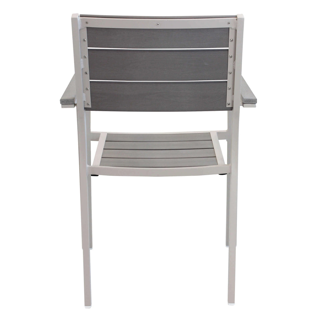 Poltrona da Giardino Impilabile in Alluminio Polywood cm 58x46 5x87 - RICHARD