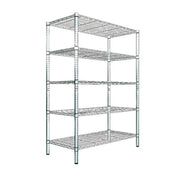 Scaffale in Acciaio Cromato 5 Ripiani 90x35x180 cm Fadi