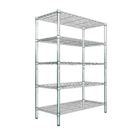 Scaffale in Acciaio Cromato 5 Ripiani 90x35x180 cm Fadi