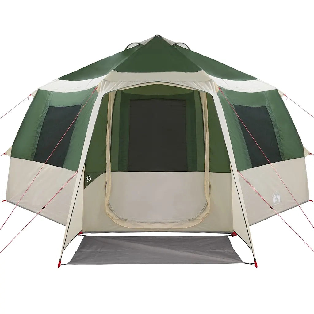 Tenda da campeggio per 12 persone con tetto Verde e Bianco