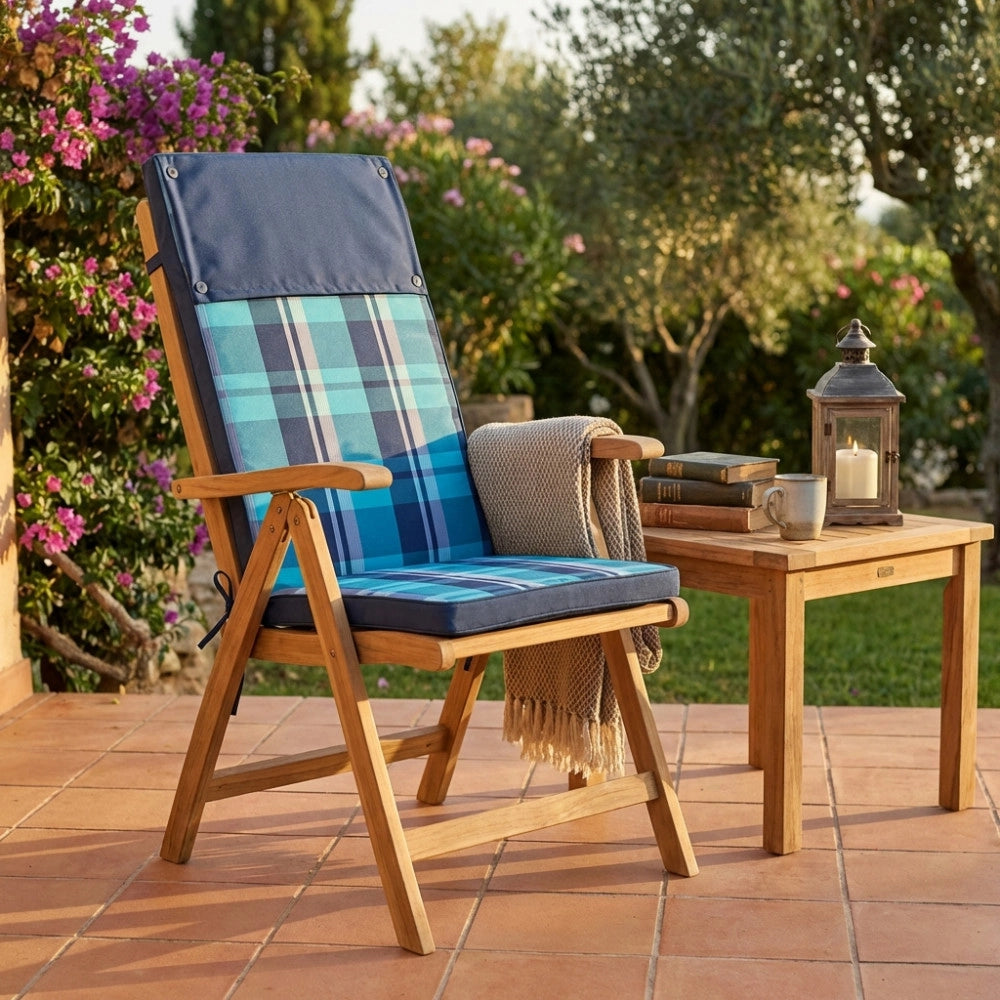 CUSCINO REAL ALTO QUADRI BLU