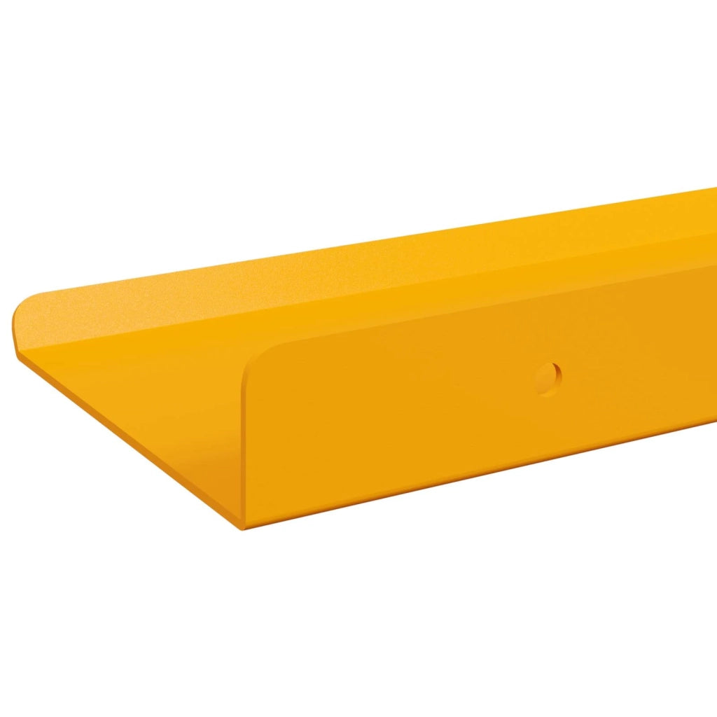 Mensola sospesa 2 pcs Giallo senape 30 x 9 x 2,5 cm Acciaio