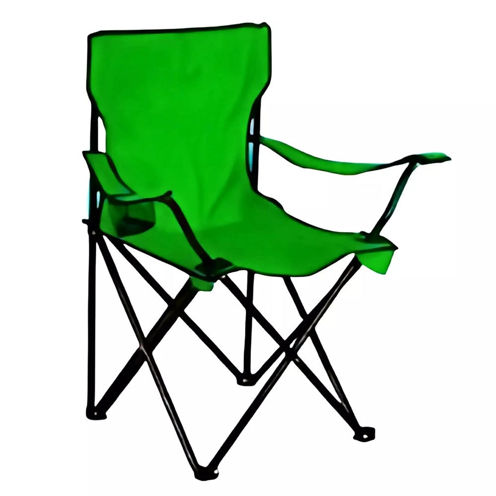 Trade Shop - Sedia Pieghevole Con Portabicchiere Da Pesca Campeggio Mare Spiaggia Tinta Unita 285006 -