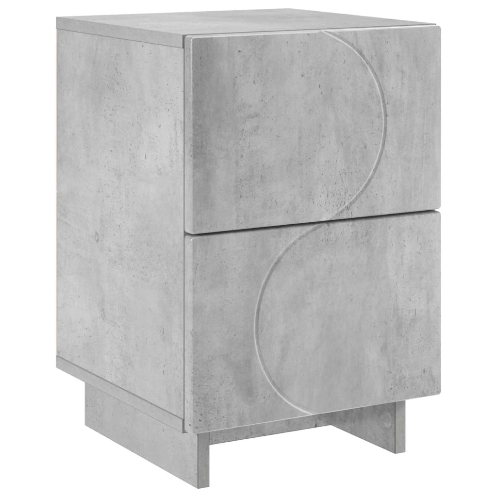 Armadio da Notte Grigio Cemento 33,5 x 34,5 x 50 cm 8011393