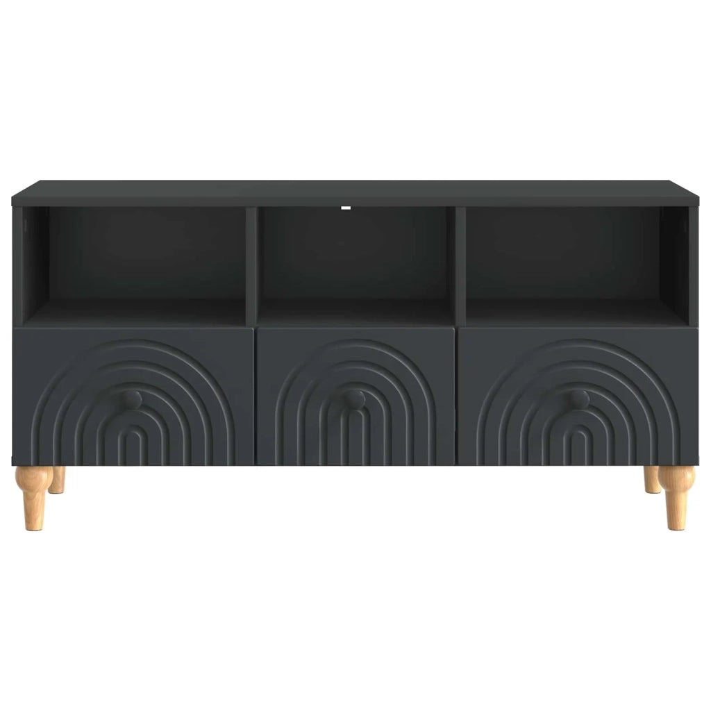 Mobile TV Nero 102 x 34,5 x 50 cm Legno ingegnerizzato