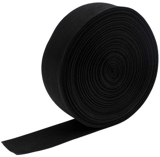 Nastro in Nylon con Tessuto a Rete 38mm Nero - Alta Resistenza al Trascinamento - Resistente alle Sollecitazioni - Resistente al Calore - Resistente ai Solletici - Lunghezza 12m - Cintura
