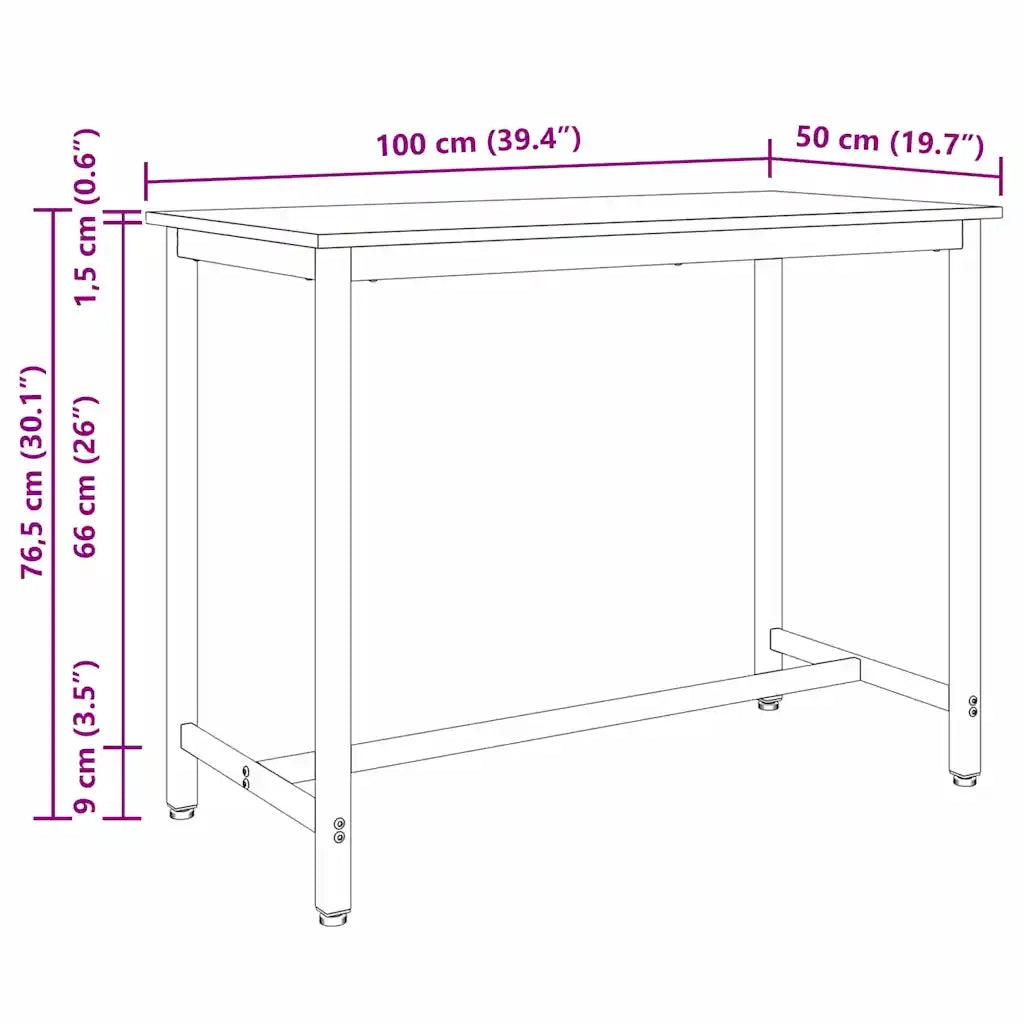 tavolo Rovere artigianale 100 x 50 x 76,5 cm 873749