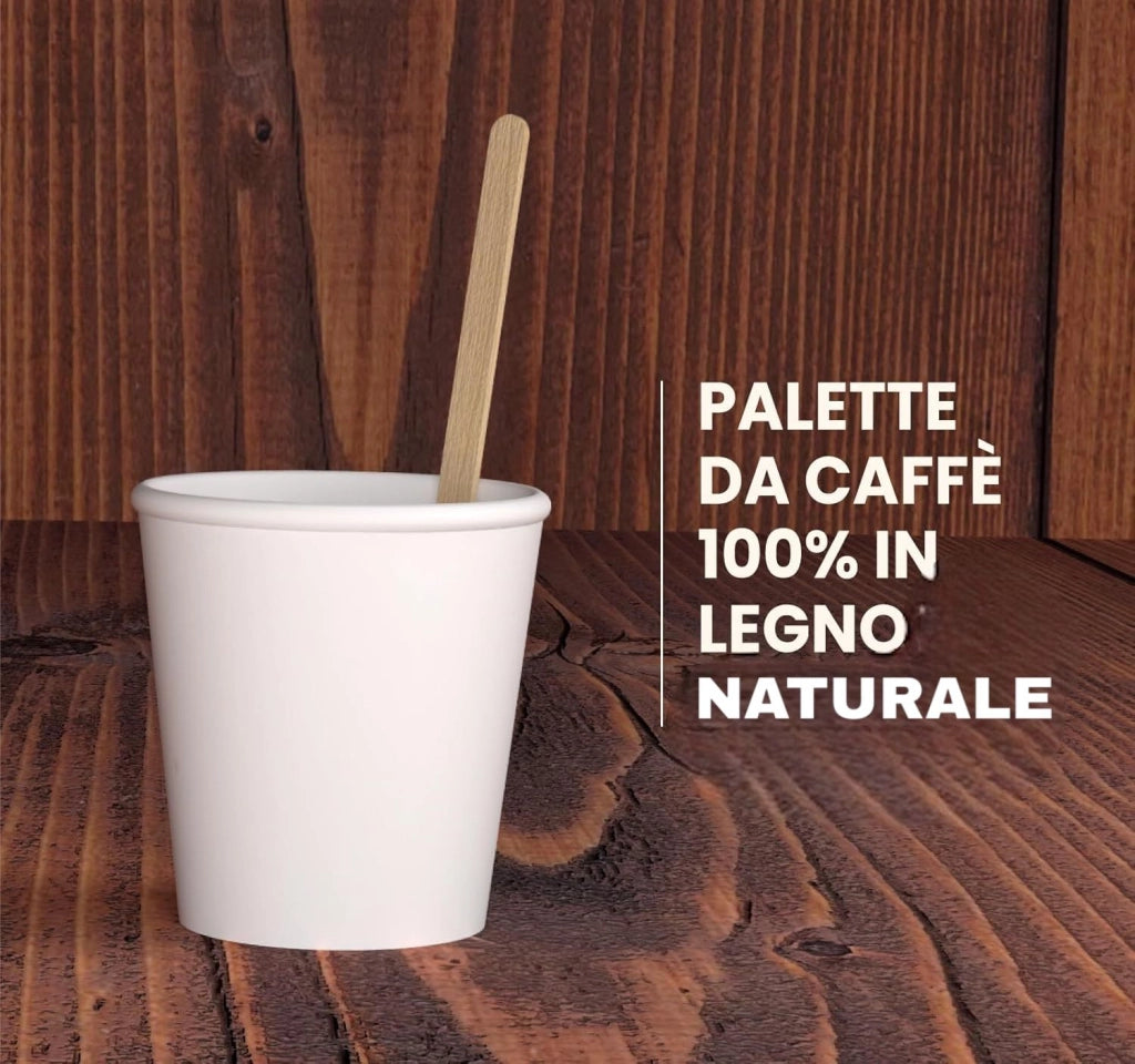 Kit 500 Palette Palettine in legno per caffe imbustate biodegradabile 64274