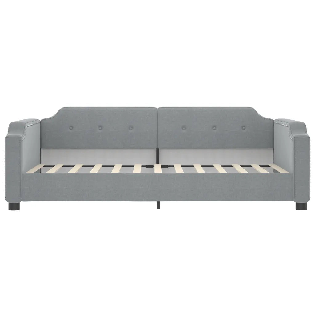 Divano Letto con Letto Estraibile Grigio Chiaro 80x200 Tessuto 3197629